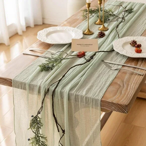 Sage Green Table Runner - Thumbnail 5